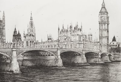 Westminster Bridge London by Vincent Alexander Booth